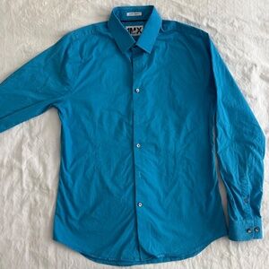 Express Men’s 1MX Medium Extra Slim Fit Stretch Shirt | Light Blue